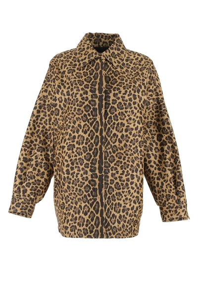 Shop Valentino Leopard Print Pea Coat In Multi