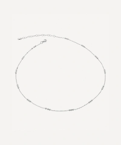Monica Vinader Womens Beaded Sterling Silver Chain Necklace In Silver