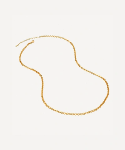 Shop Monica Vinader Gold Plated Vermeil Silver 20-22' Vintage Chain Necklace