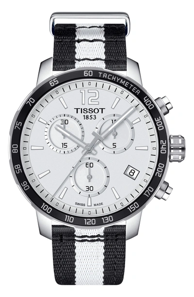 Shop Tissot Quikster Nba Chronograph Nato Strap Watch