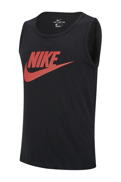Shop Nike Icon Futura Tank In 010 Black/hbnrrd