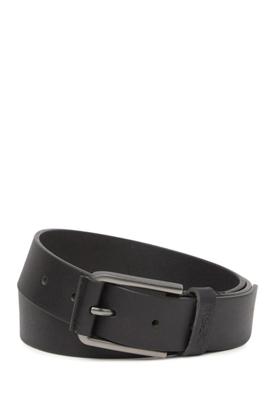 Joe's Oil Tanned Leather Wrapped Buckle Belt In Black