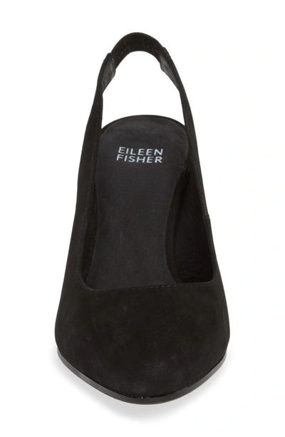 Shop Eileen Fisher Rumi Slingback Pump In Black Nubuck