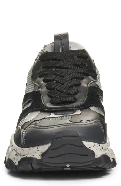 Shop Valentino Bounce Sneaker In Dark Silver/ Black