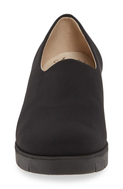 Shop Amalfi By Rangoni Giambattista Slip-on Wedge In Black Stretch Fabric