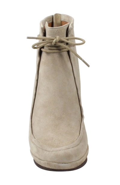 Shop L'amour Des Pieds Olesia Bootie In Taupe Suede