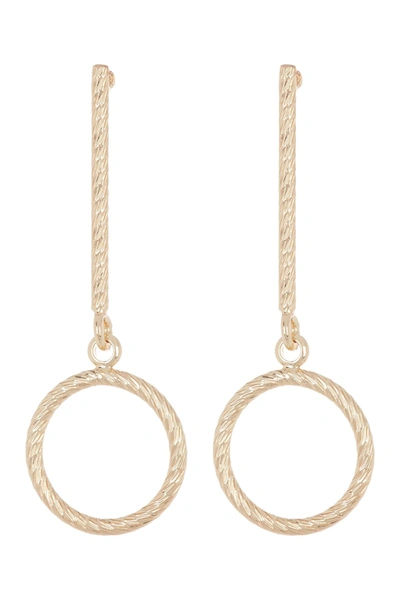 Shop Halogen Faceted Ring Drop Earrings In Gold