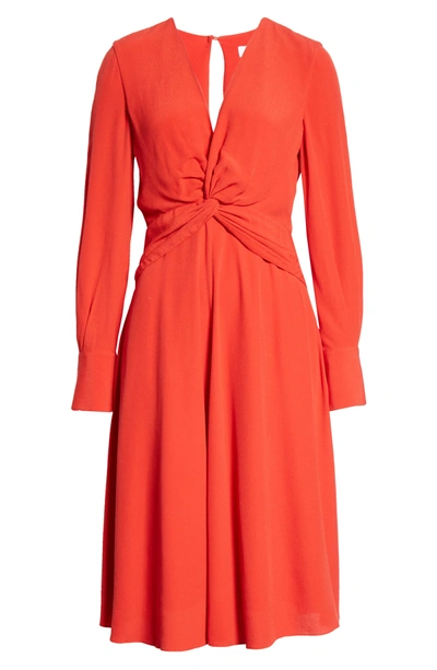 Shop Equipment Faun Long Sleeve Dress In Aura Orange