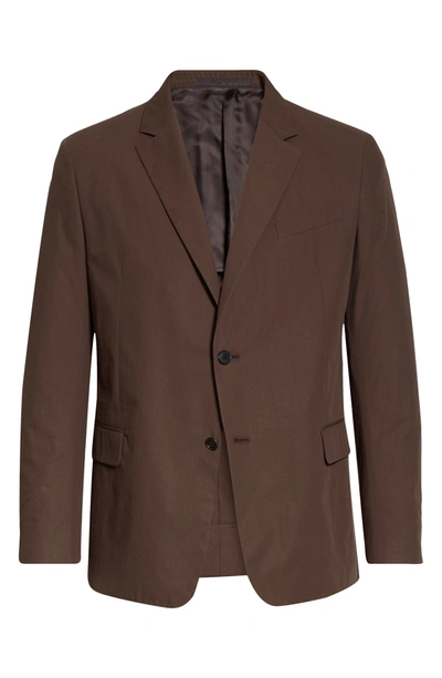 Shop Valentino Single Breasted Sport Coat In Dark Brown