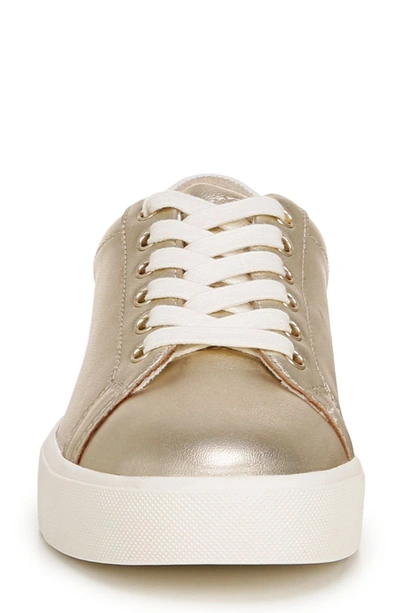 Shop Sam Edelman Ethyl Low Top Sneaker In Molten Gold Leather
