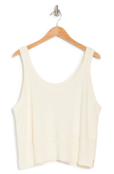 Shop Madewell Knit Scoop Neck Tank Top In Pearl Ivory