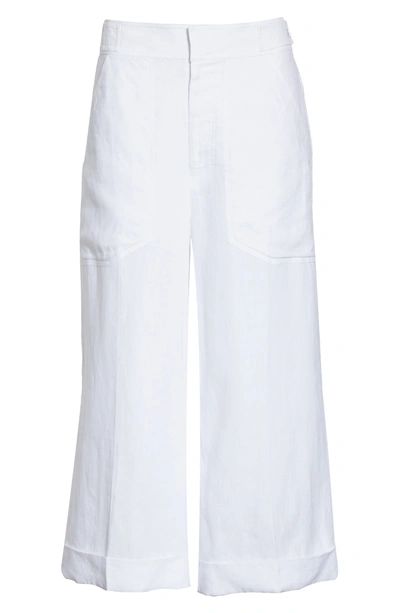 Shop Equipment Kalil Crop Wide Leg Pants In Bright White