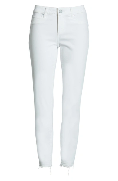 Shop Articles Of Society Carly Raw Crop Hem Skinny Jeans In Carlin White