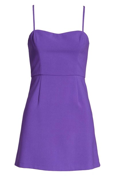 Shop French Connection Whisper Light Sweetheart Minidress In Purple Opal