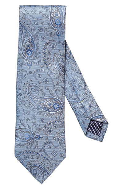 Shop Eton Paisley Silk Tie In Blue