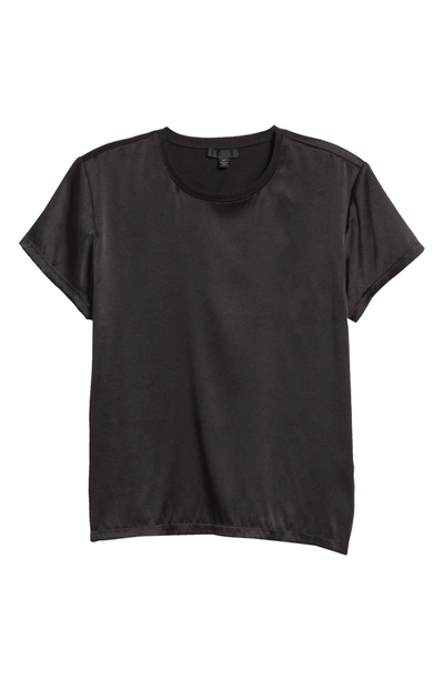 Shop Atm Anthony Thomas Melillo Stretch Silk T-shirt In Black