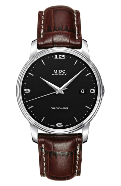 Shop Mido Baroncelli Iii Black Dial Automatic Watch, 39mm