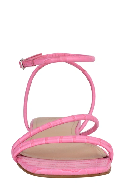 Shop Marc Fisher Ltd Mariella Ankle Strap Sandal In Pink Leather