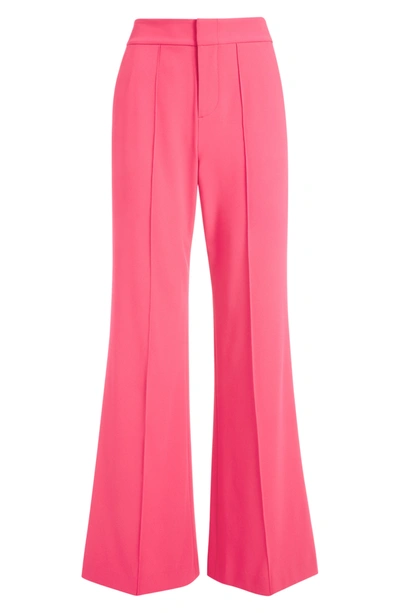 Shop Alice And Olivia Dylan High Waist Wide Leg Pants In Wild Pink