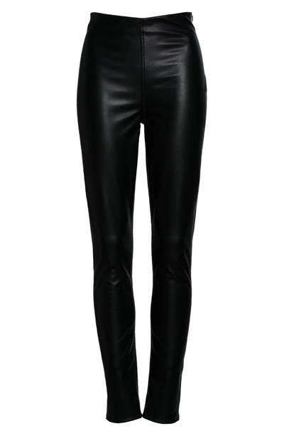 Rag & Bone Simone Zip-detailed Leather Skinny Pants In Black