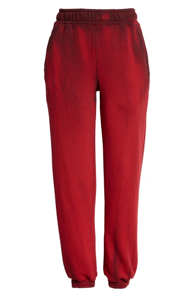 Shop Cotton Citizen Brooklyn Tie Dye Sweatpants In Ruby Mix