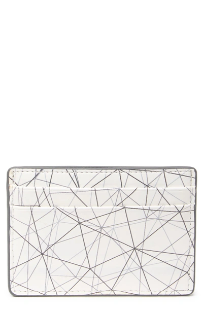 Shop Nordstrom Printed Card Case In Grey Geo Print