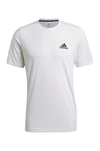 Shop Adidas Originals Aeroready Designed 2 Move Feelready Sport Tee In White/black