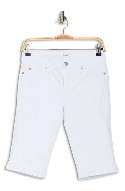 Shop Hudson Viceroy Knee Length Denim Shorts In White