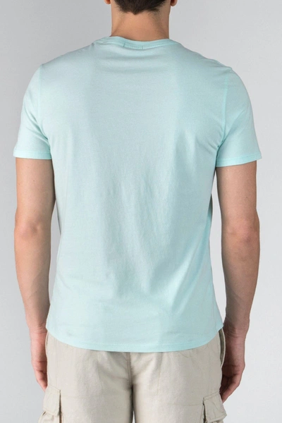 Shop Atm Anthony Thomas Melillo Cotton Crewneck T-shirt In Bleached Aqua