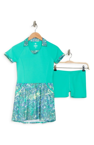 Shop Adidas Golf Rangewear Dress & Undershorts 2-piece Set In Hi-res Green