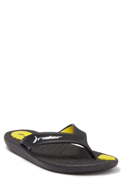 Shop Rider Thong Sandal In Blk/ Yell