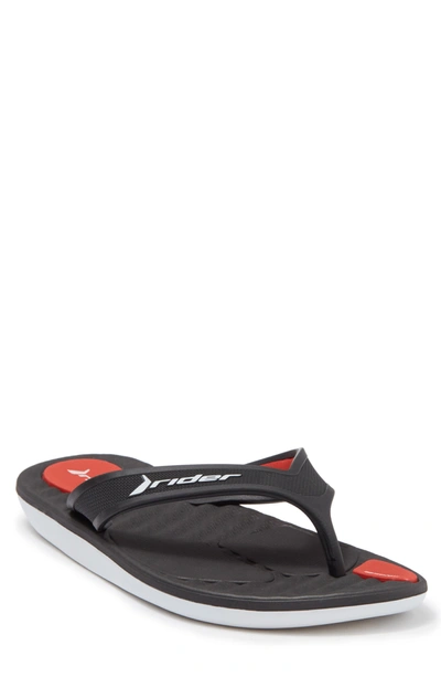 Shop Rider Thong Sandal In Wht/blk/red