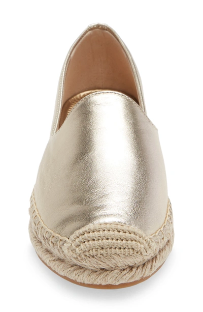 Shop Sam Edelman Kesia Espadrille Flat In Molten Gold Leather