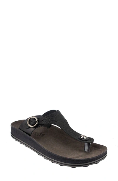 Shop Fantasy Sandals Arianna T-strap Sandal In Black Vintage