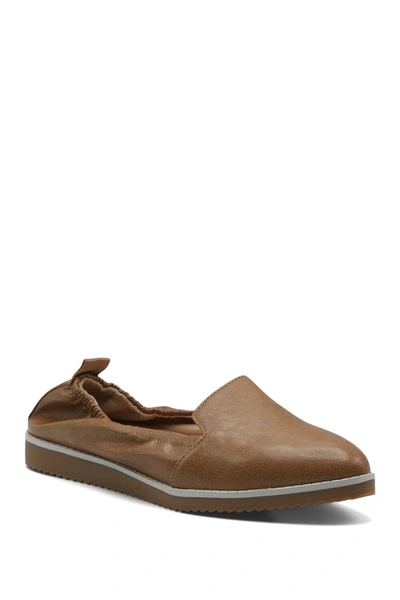 Shop Adrienne Vittadini Lanz Skimmer Flat In Sand