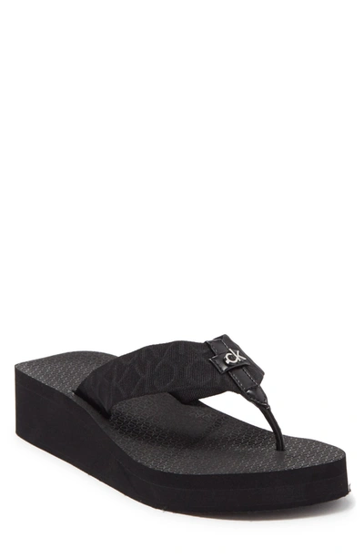 Calvin Klein Women's Meena Beach Slip-On Wedge Flip Flops - Macy's