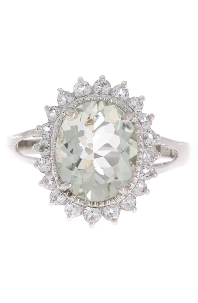 Shop Forever Creations Sterling Silver Green Amethyst Ring