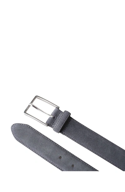 Shop Px Remy Suede Leather 3.5 Cm Belt In Grey