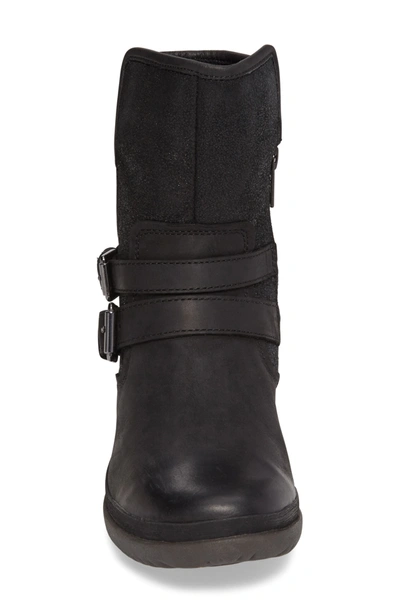 Ugg Simmens Waterproof Leather Boot In Black Leather | ModeSens
