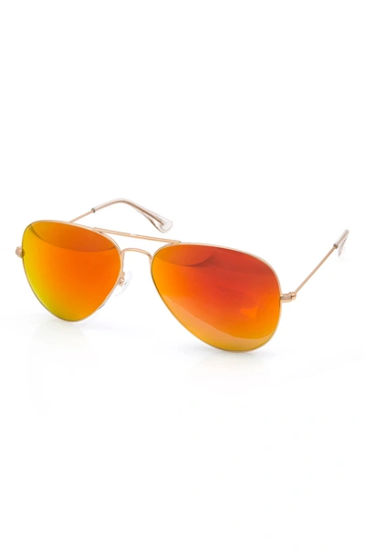 Shop Aqs James 58mm Aviator Sunglasses In Red