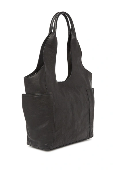 Shop Lucky Brand Patti Leather Tote Bag In Black