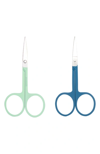 Shop Dabney Lee Cuticle Scissors In Blue/mint