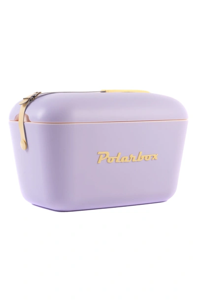 Shop Polarbox Pop Model Portable Cooler In Lilac - Yellow W Leather Strap