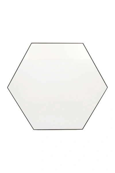 Shop Uma Wood Hexagon Wall Mirror In Clear