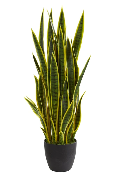 Shop Nearly Natural 38” Sansevieria Artificial Plant In Yellow