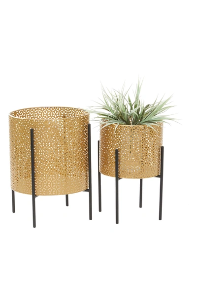 Shop Cosmo By Cosmopolitan Goldtone Metal Contemporary Planter With Removable Stand