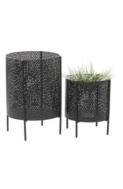 Shop Cosmo By Cosmopolitan Black Metal Contemporary Planter With Removable Stand