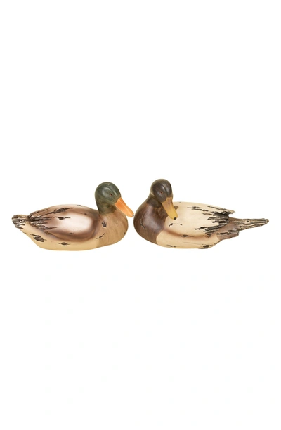 Shop Willow Row Sonoma Sage Home Beige Polystone Rustic Duck Sculpture