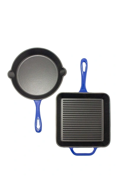 Shop Berghoff International 2-piece Enamel On Cast Iron Set, Blue