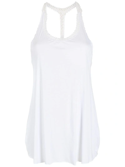 Shop Amir Slama Racer Back Top In White